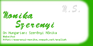 monika szerenyi business card